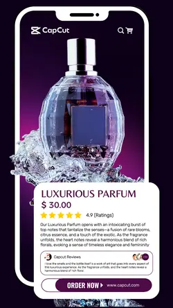 beauty and personal care luxurious parfum product display