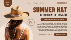 Fashion Summer Hat Promotion Twitter Post