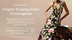 Fashion Sale Elegant Gown Brown Facebook AD