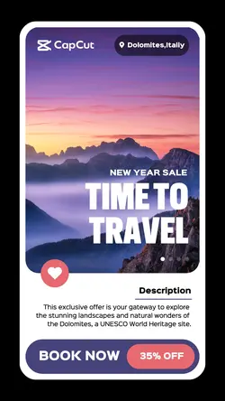 New Year Sale Travel Promotion Instagram Story