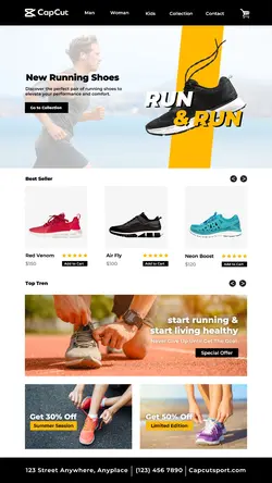 Running Shoes Product Page