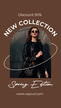 Women's clothing Fashion Simple Brown Instagram Story