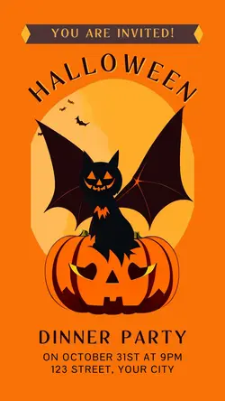 Halloween Pumpkin Invitation Instagram Story