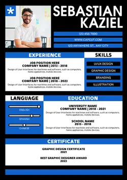 Non-Marketing Resume Flat Modern Style