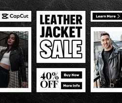 Fashion Leather Jacket Promotion Facebook Post
