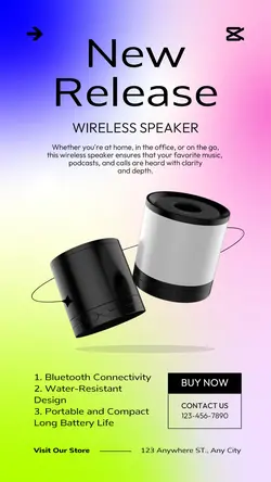 Electronics Wireless Speaker Product Display