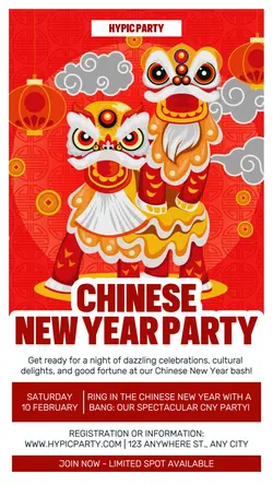 Chinese New Year Party Promotion Instagram Story