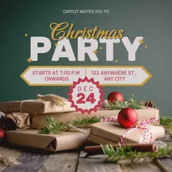 Christmas Party Invitation Poster