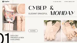 cyber Monday Accessories Product display gloves Minimalist