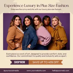 Plus Size Fashion Sale Promotion Instagram Post