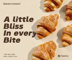 Food & Drink Croissant Discount Minimalist