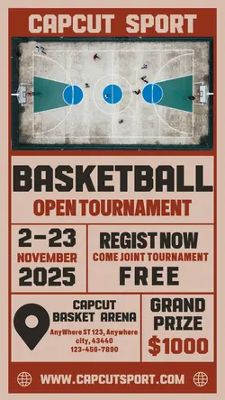 Sport Tournament Basketball Instagram Post