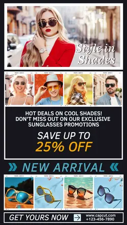fashion sunglasses promotion instagram story