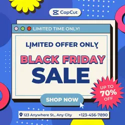 Geometric Blue Black Friday Sale
