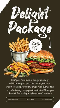 Food Combo Menu Tiktok Post