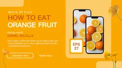 Orange White Modern Orange Fruit Youtube Thumbnail