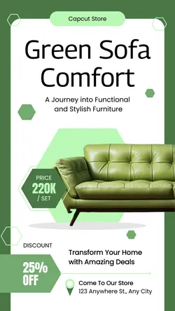 Green Sofa Comfort Instagram Story