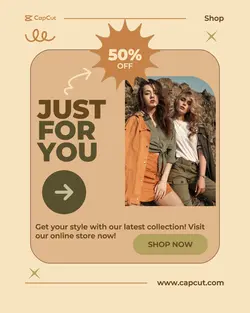 Online Fashion Just For You Instagram Portrait