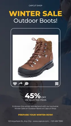 Fashion Outdoor Boot Sale Instagram Story