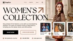 Beige and Brown Minimalist Women's Collection Store Website
