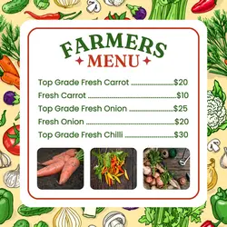 Food Farm Menu Instagram Post