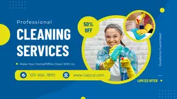 Cleaning Service Discount Promotion Facebook Cover