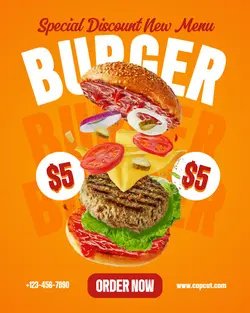 Special Burger Sale Instagram Portrait