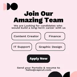 Pink Minimal Team Recruitment Instagram Post