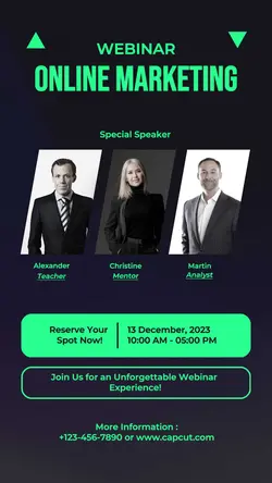 Online Webinar Promotion Instagram Story