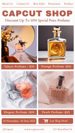 Body Care Discount Up To 50% Perfume Display Instagram Stories