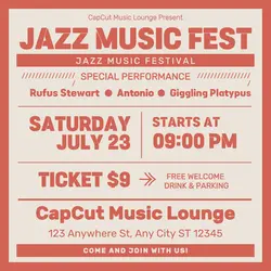 Entertainment Jazz Music Festival Instagram Post