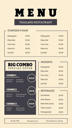 Food Thailand Food Menu Instagram Story