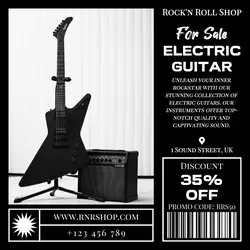 Electronic Guitar Sale Promotion Instagram Post