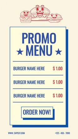 Retro Food Style - IG Story Template