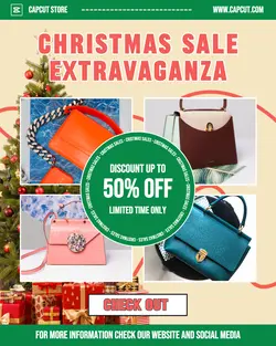 Cristmas Bag Promo Display instagram Portrait
