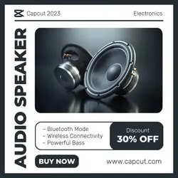 Electronic Audio Speaker Promotion Instagram Post