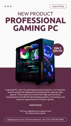 Electronic Gaming PC Sale Instagram Story