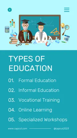 Non-Marketing Infographic Education Blue Illustration