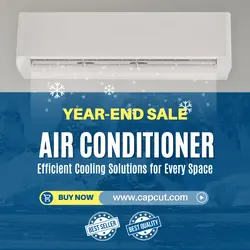 E-commerce Electronics Air Conditioner Product Display Blue