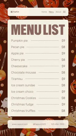 Food Menu List Tiktok Post
