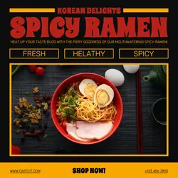 Spicy Ramen Food Promotion Instagram Post