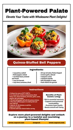 Food Product Display Plant-Powered Palate Vegetarian Recipe Instagram Post