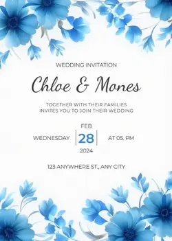 Non-marketing Wedding Party Invitation