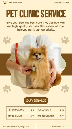Pet Clinic Service Product Display Instagram Story
