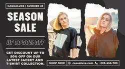 Fashion Season Sale Promotion Facebook Ads