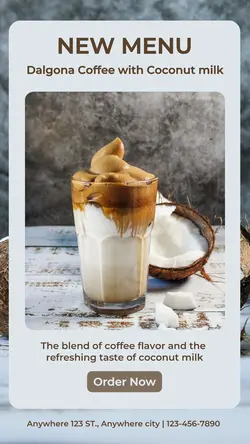 Food New Menu Coffee with Coconut Milk TIKTOK