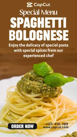 Special Menu Spaghetti Instagram Story