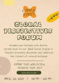Non-Marketing Campus Activities Brown Poster