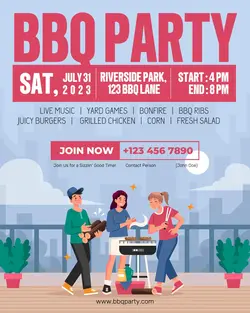 Food Event BBQ Party Invitation Instagram Post