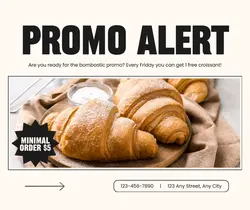 White Minimalist Cafe Promotion Facebook Post